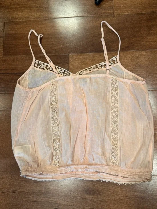 AMERICAN EAGLE Pale Pink Lace-Trim Camisole - Picture 6 of 11